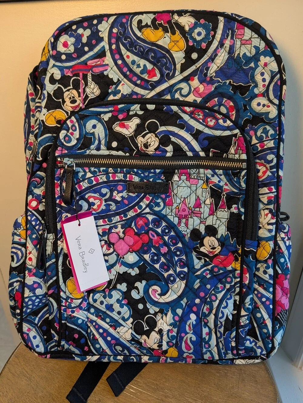 Vera Bradley 2 Piece Disney Mickey Mouse Whimsical Paisley Backpack Lunch Bunch